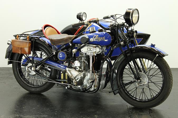 Praga BD 500 1928 500cc 1 cyl dohc Combination