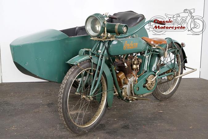 Indian PowerPlus 1918 1000cc 2 cyl sv combination