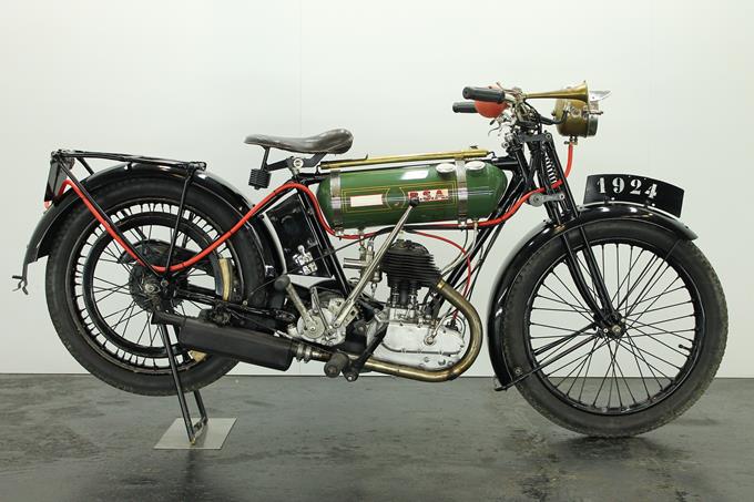BSA "Round Tank" Model B 1924 250cc 1 cyl sv